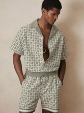 | Ché Motif-Embroidered Shirt Sage/White | Mens