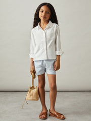 4-9 yrs Linen Roll-Cuff Shirt Ivory | Children
