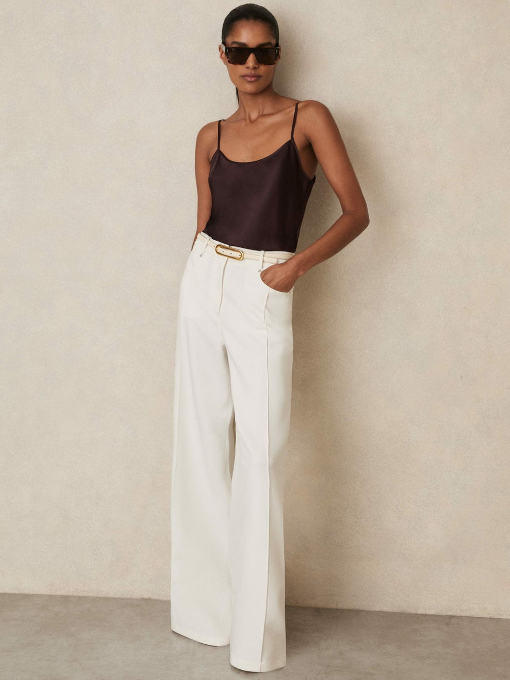 Silk Cami Top Burgundy | Womens