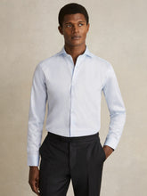 Slim Fit Slim-Fit Cotton Double-Cuff Shirt Soft Blue | Mens