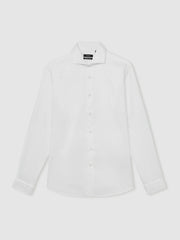 Slim Fit Slim-Fit Cotton Double-Cuff Shirt White | Mens