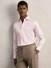 Regular Fit Cotton Sateen Shirt Pink | Mens