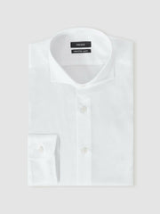 Slim Fit Cotton-Twill Two-Fold Shirt Slim-Fit White | Mens