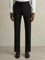 Slim-Fit Wool-Blend Suit Trousers Black | Mens