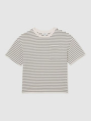3-9 yrs Cotton-Blend Stripe T-Shirt White/Navy | Children