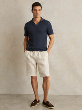 Linen Drawstring Shorts Stone | Mens