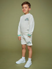 9-13 yrs SmileyWorld Logo Sweatshirt Unisex Fit White | Children
