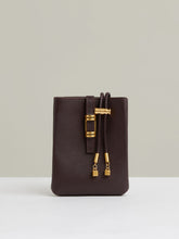 Leather Phone Holder Oxblood | Womens