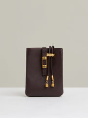 Leather Phone Holder Oxblood | Womens