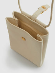 Leather Phone Holder Off White | Womens