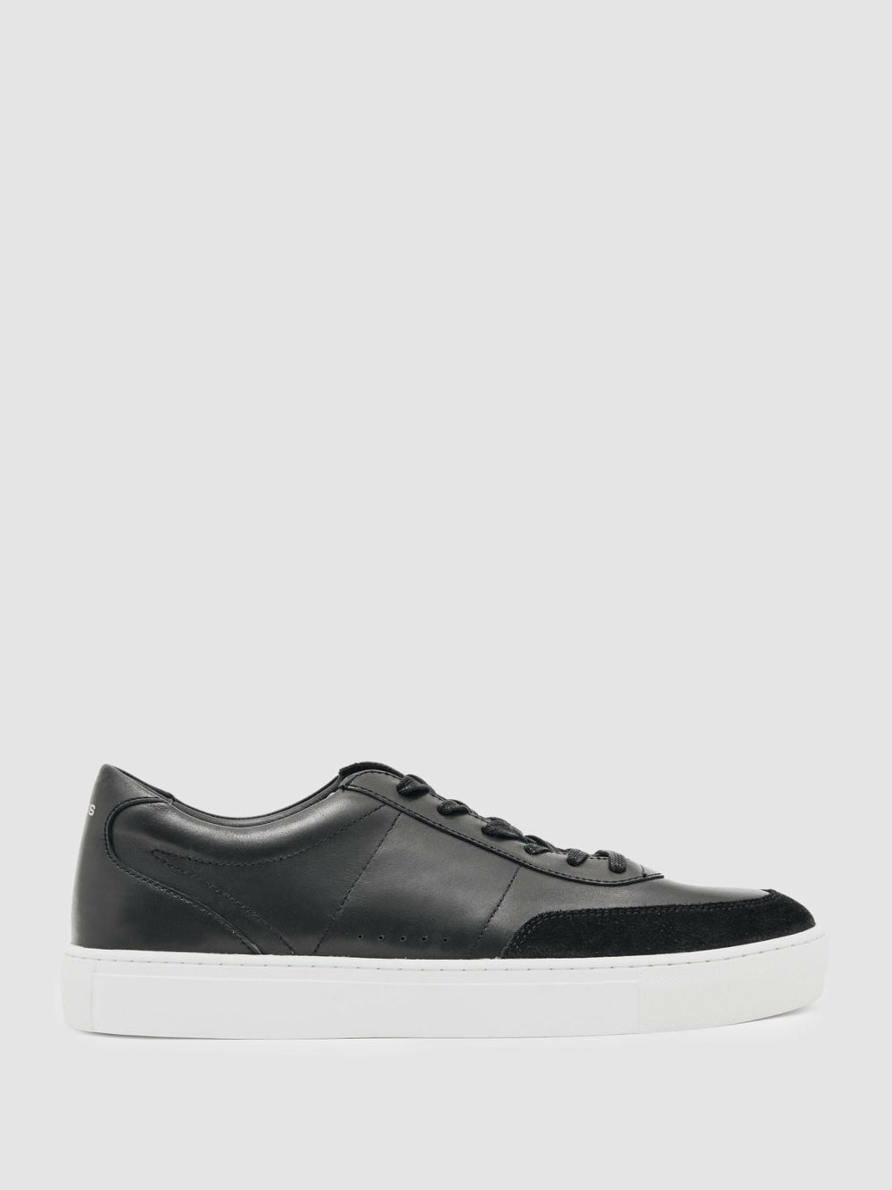 Bonded-Leather Low-Top Trainers Black | Mens