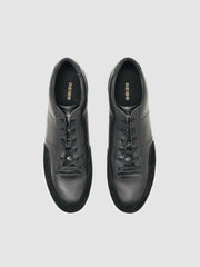 Bonded-Leather Low-Top Trainers Black | Mens