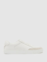 Bonded-Leather Low-Top Trainers White | Mens