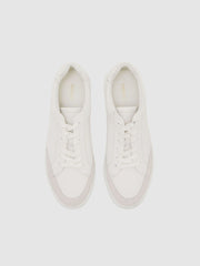 Bonded-Leather Low-Top Trainers White | Mens