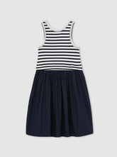 13-14 yrs Cotton Layered Sleeveless Midi Dress Navy | Children