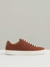 Nubuck Leather Low-Top Trainers Brickwood Red | Mens