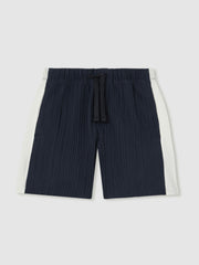 3-9 yrs Plissé Colour-Block Shorts Navy/White | Children