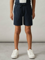 3-9 yrs Plissé Colour-Block Shorts Navy/White | Children