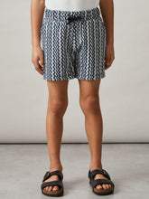 9-13 yrs Zig-Zag Knit Drawstring Shorts Blue | Children