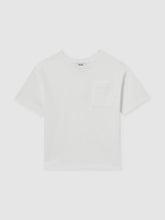13-14 yrs Cotton Palm-Embroidery Oversize T-Shirt Off White | Children