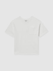 13-14 yrs Cotton Palm-Embroidery Oversize T-Shirt Off White | Children