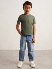 3-9 yrs Crew Neck T-Shirt Dark Sage | Children