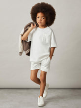 3-9 yrs Cotton Brand-Embroidered Shorts Off White | Children