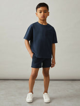 3-9 yrs Cotton Palm-Embroidery Oversize T-Shirt Washed Navy | Children