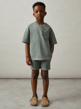 3-9 yrs Cotton Brand-Embroidered Shorts Washed Sage | Children