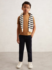 9-13 yrs Crew Neck T-Shirt Tan Brown | Children