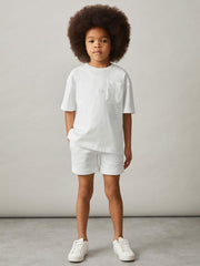 9-13 yrs Cotton Palm-Embroidery Oversize T-Shirt Off White | Children