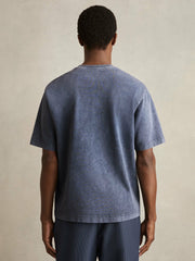 Cotton GarMenst-Dyed Oversize T-Shirt Indigo Blue | Mens