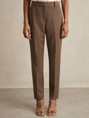 Petite Slim Fit Suit Trousers Mink Neutral | Womens