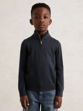 3-9 yrs Merino Wool Half-Zip Funnel Neck Jumper Midnight Navy | Children