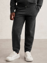 9-13 yrs Merino Wool Cuffed Joggers Derby Grey Melange | Children