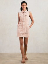 Good American Denim Zipped Mini Dress Petal Pink | Womens