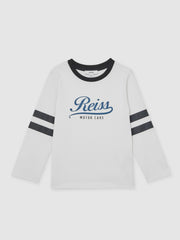 9-13 yrs Cotton Motor Cars Logo T-Shirt White/Blue | Children