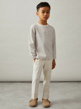 4-9 yrs Stretch-Cotton Stripe T-Shirt Off White/Camel | Children