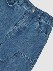9-13 yrs Straight-Leg Carpenter Jeans Mid Blue | Children