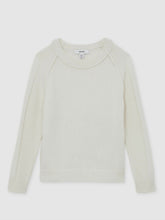 13-14 yrs Wool-Cashmere Reverse-Seam Jumper Off White | Children
