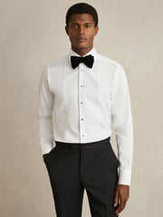 Regular Fit Cotton Double-Cuff Dinner Shirt Regular-Fit White | Mens