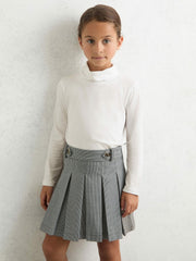 3-9 yrs Cotton-Jersey Roll-Neck Top with Stretch Ivory | Children
