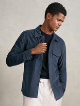 Cotton Corduroy Twin-Pocket Overshirt Airforce Blue | Mens