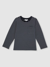13-14 yrs Stretch-Cotton Stripe T-Shirt Navy/White | Children