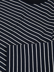 13-14 yrs Stretch-Cotton Stripe T-Shirt Navy/White | Children