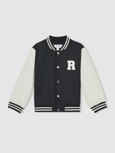 13-14 yrs Colour-Block Varsity Bomber Jacket Navy/ Off White | Children
