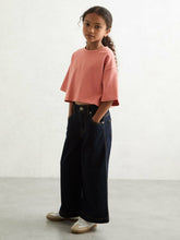 9-13 yrs Cotton Oversized Cropped T-Shirt Rose | Children