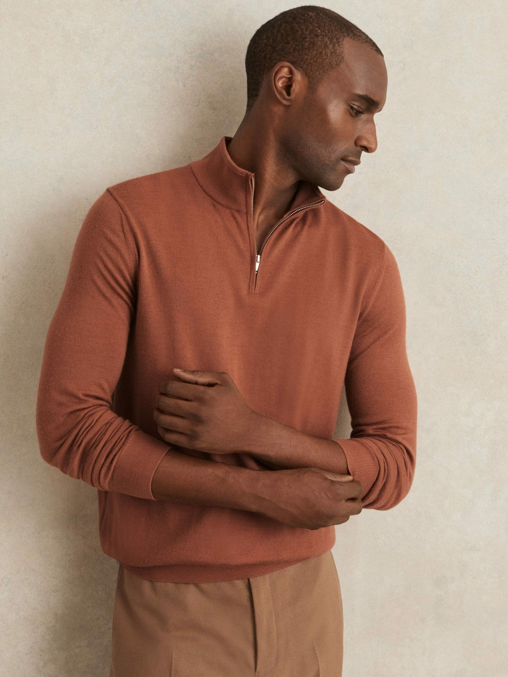Merino Wool Half-Zip Jumper | Mens
