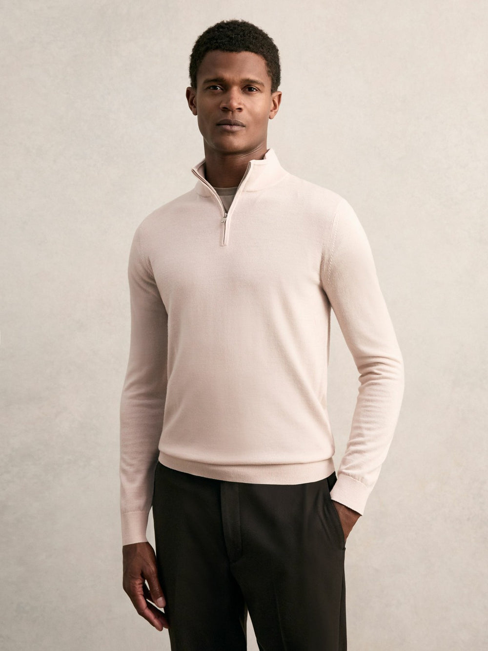 Merino Wool Half-Zip Jumper | Mens