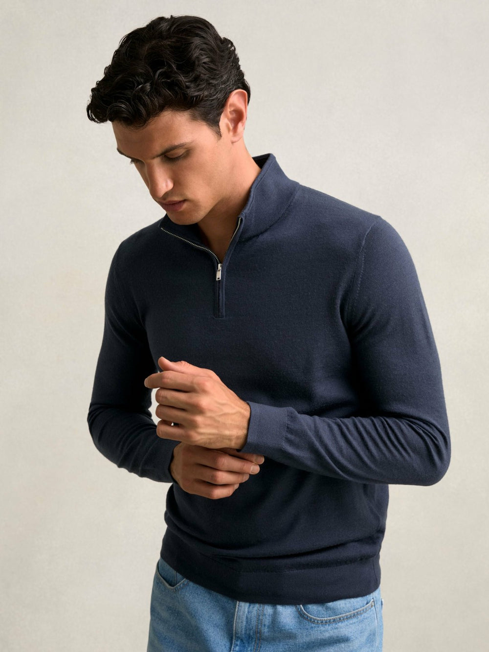 Merino Wool Half-Zip Jumper | Mens